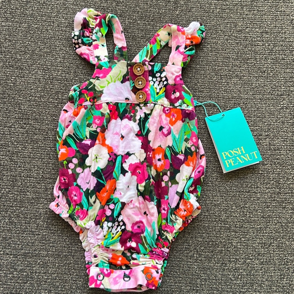 Posh Peanut girls floral bubble